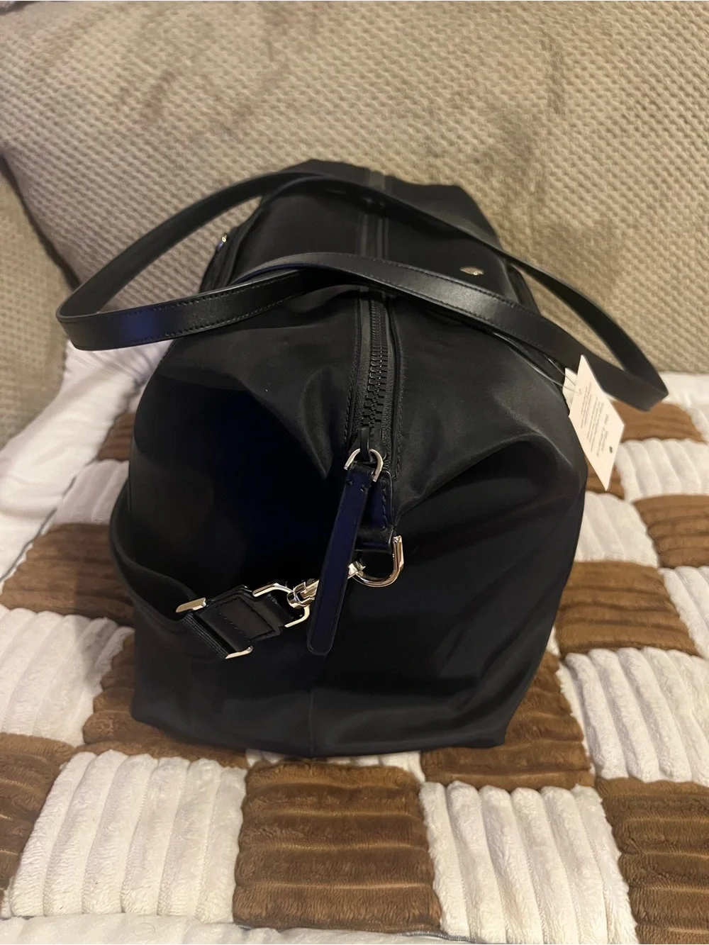 Kate Spade Jae Black Nylon Weekender Duffle NWTS!